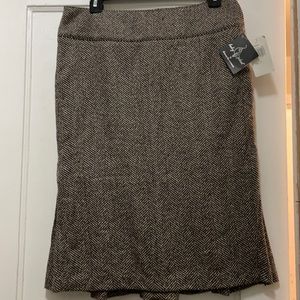 Baby Phat tweed skirt with button pleated detail